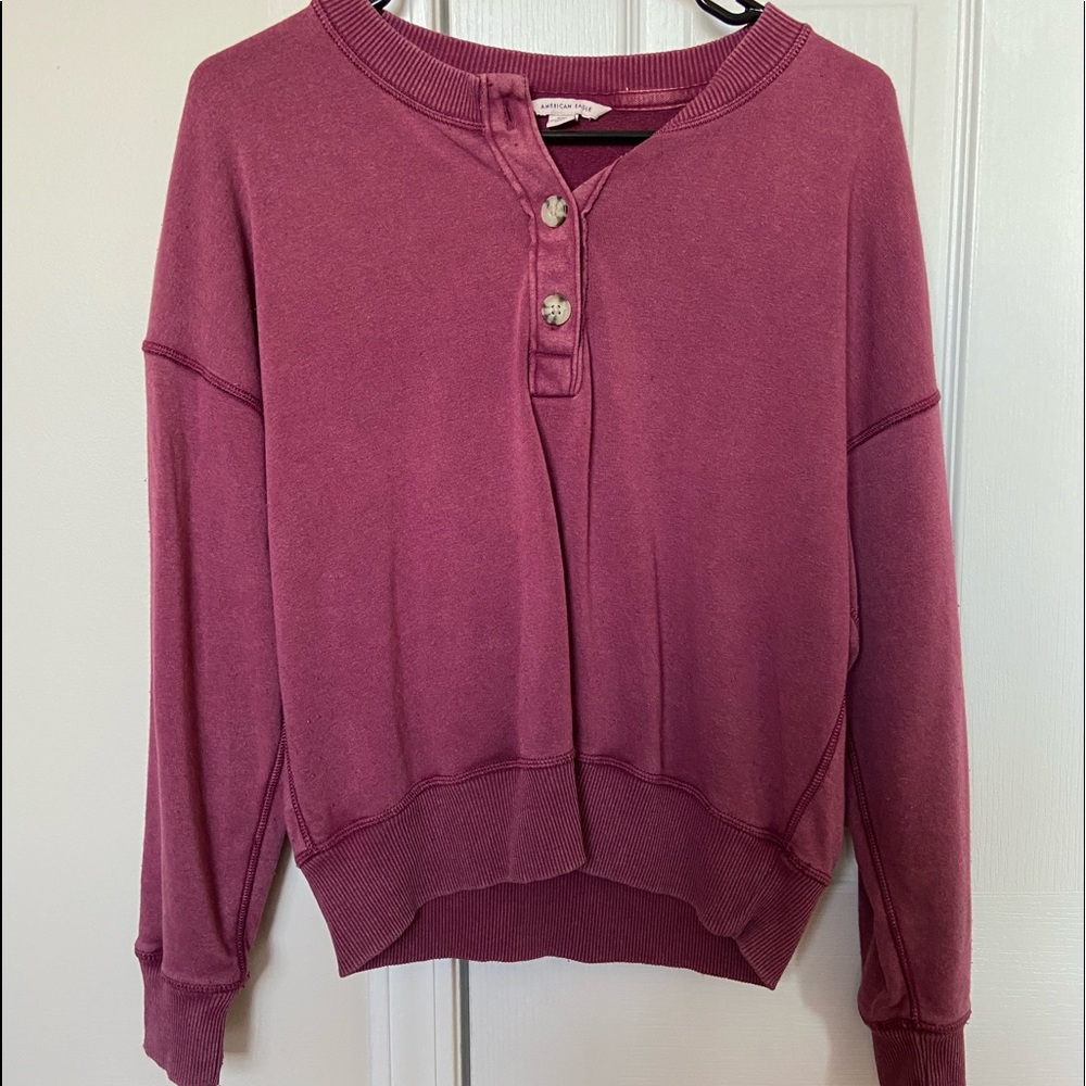 AMERICAN EAGLE boyfriend Henley sweatshirt